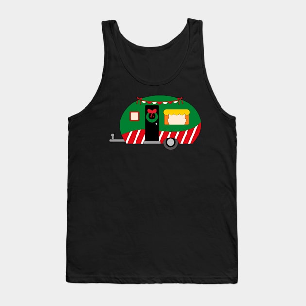 Christmas Happy Camper Tank Top by StacysCellar